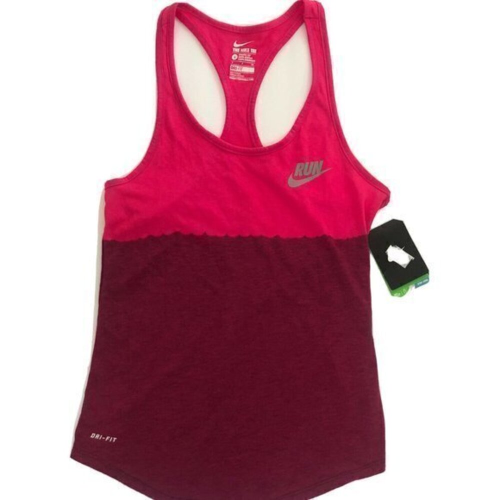 Nike Womens Tank Size Small Dri-Fit Pink Plum Race